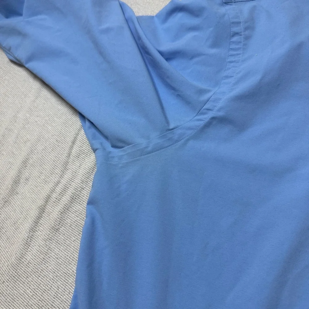 Ralph Lauren Button Down Shirt Mens XL Blue Classic Fit Performance Pink Pony